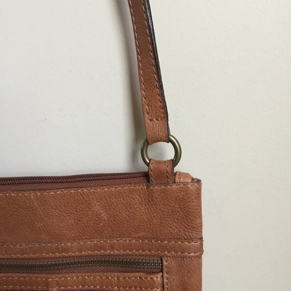 Fossil Distressed Leather Patchwork Crossbody Bag - image 3